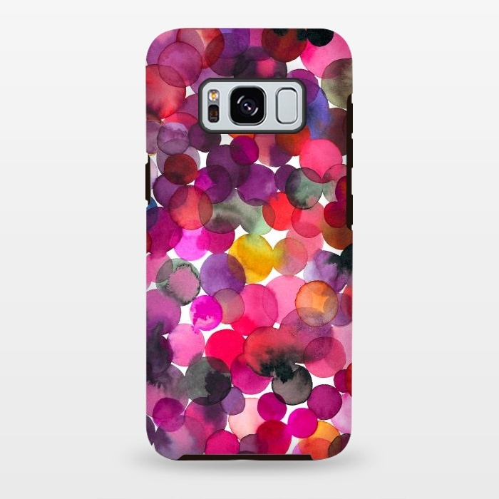 Galaxy S8 plus StrongFit Overlapped Watercolor Dots by Ninola Design