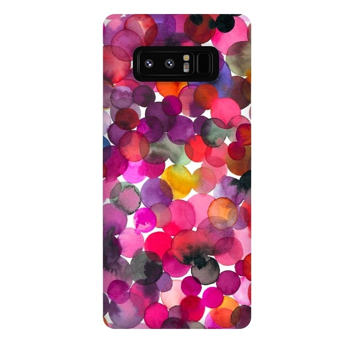 Galaxy Note 8 StrongFit Overlapped Watercolor Dots by Ninola Design