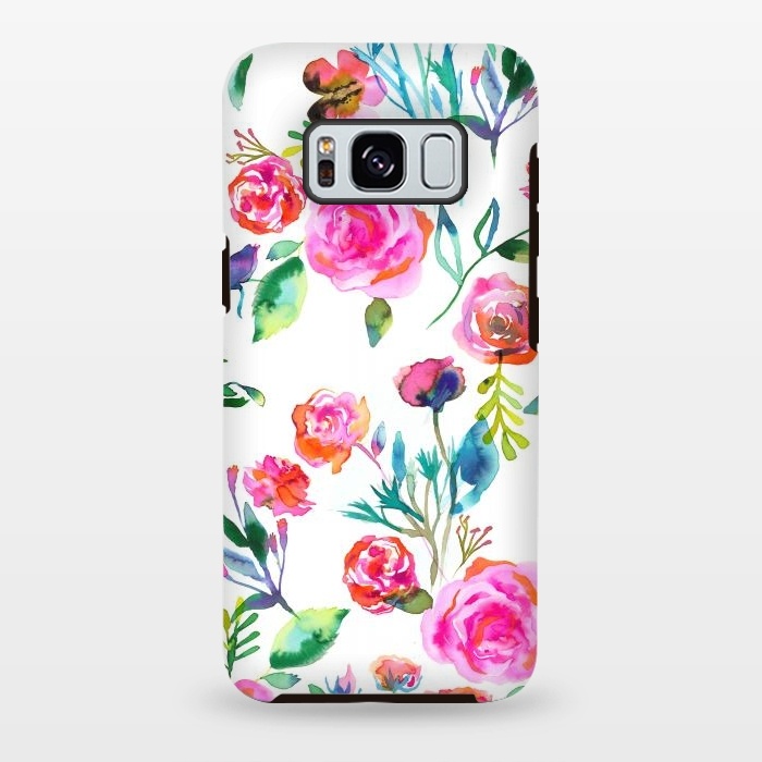 Galaxy S8 plus StrongFit Romantic Roses Bouquet by Ninola Design