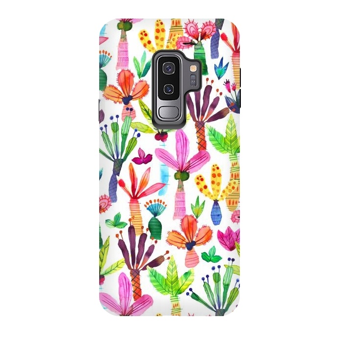 Galaxy S9 plus StrongFit Cute Palms Garden by Ninola Design