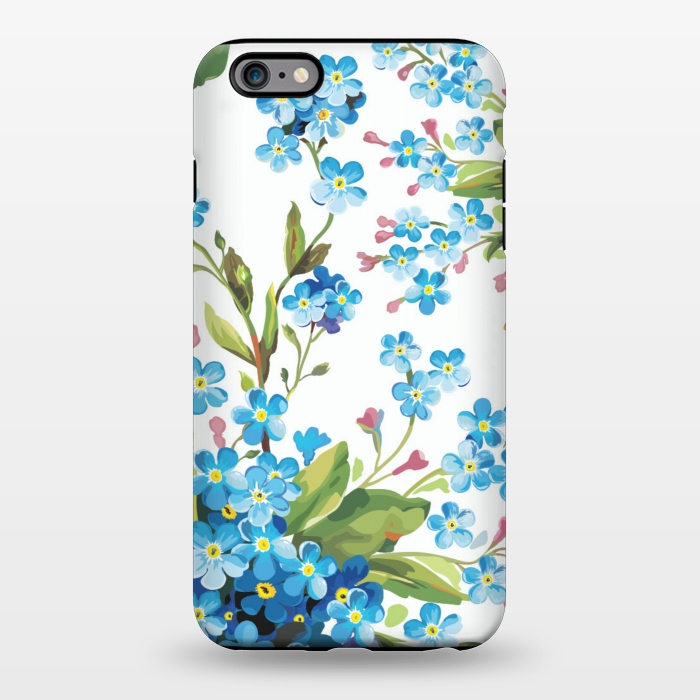 iPhone 6/6s plus StrongFit BLUE FLORAL PRINT 2  by MALLIKA