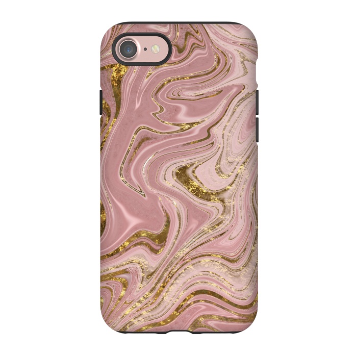 iPhone 7 StrongFit Rosegold Marbled Elegance 2 by Andrea Haase