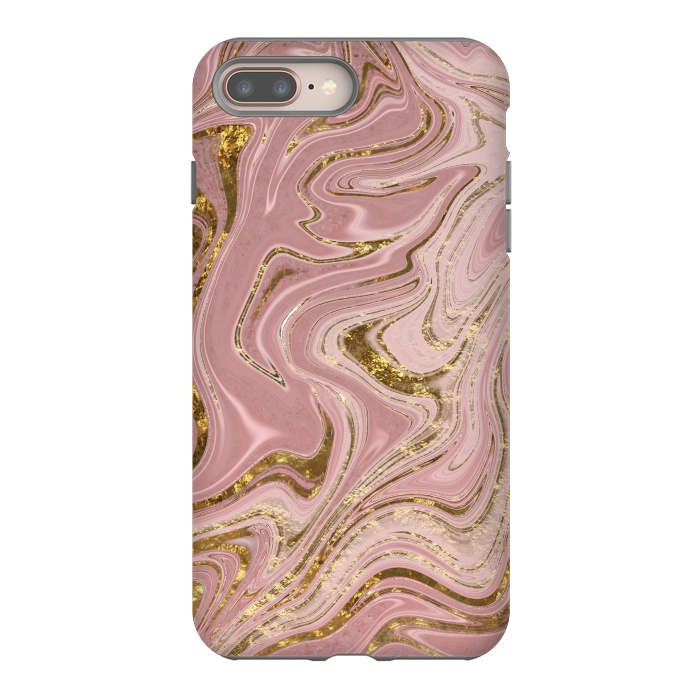 iPhone 7 plus StrongFit Rosegold Marbled Elegance 2 by Andrea Haase