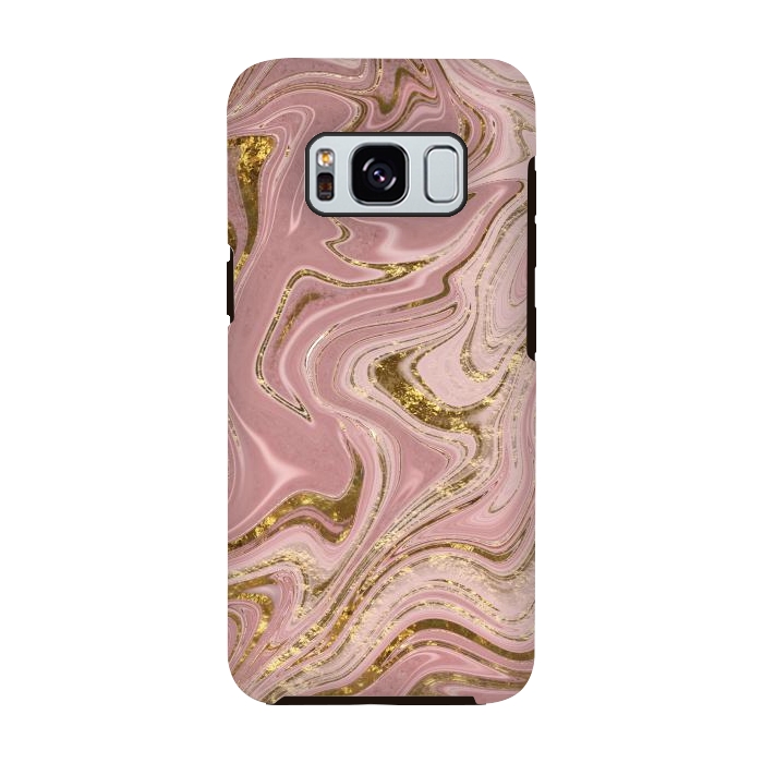 Galaxy S8 StrongFit Rosegold Marbled Elegance 2 by Andrea Haase