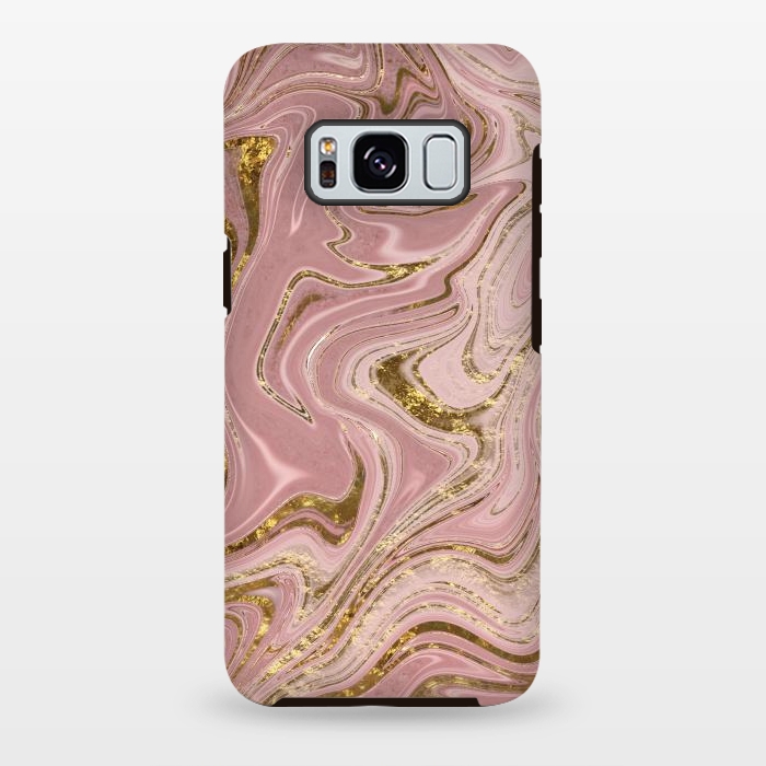 Galaxy S8 plus StrongFit Rosegold Marbled Elegance 2 by Andrea Haase
