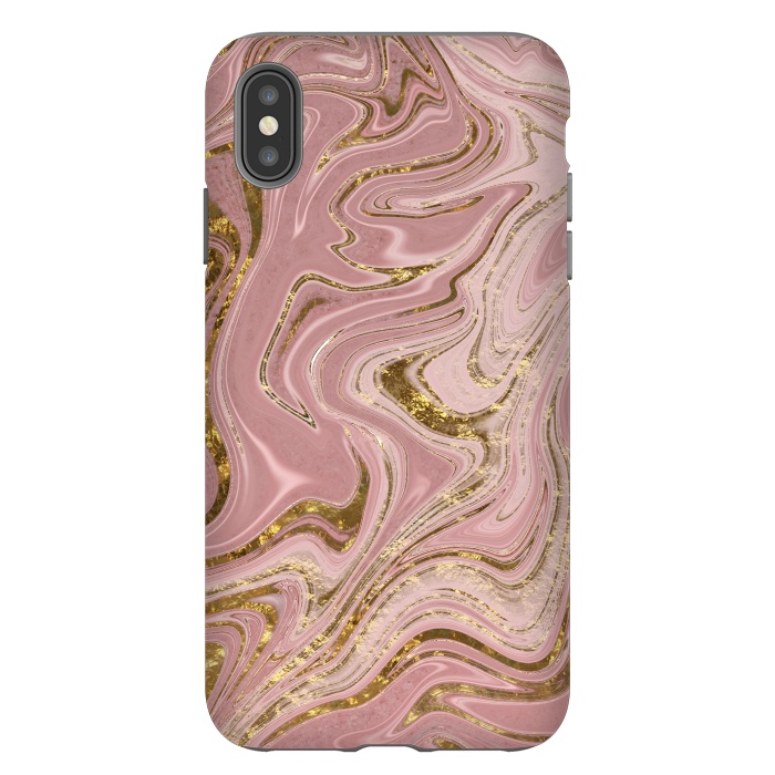 iPhone Xs Max StrongFit Rosegold Marbled Elegance 2 by Andrea Haase