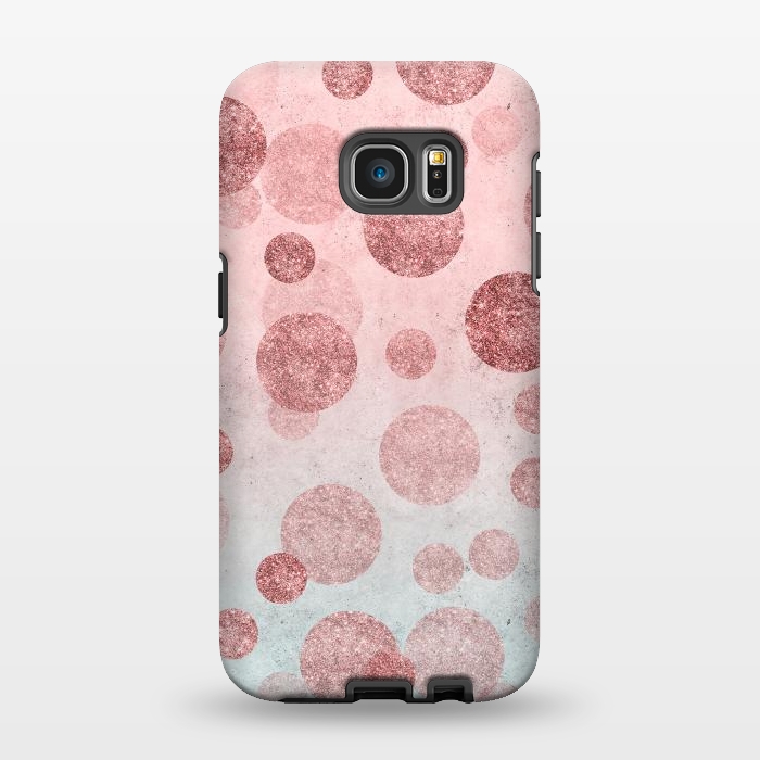 Galaxy S7 EDGE StrongFit Rosegold Confetti Elegance by Andrea Haase