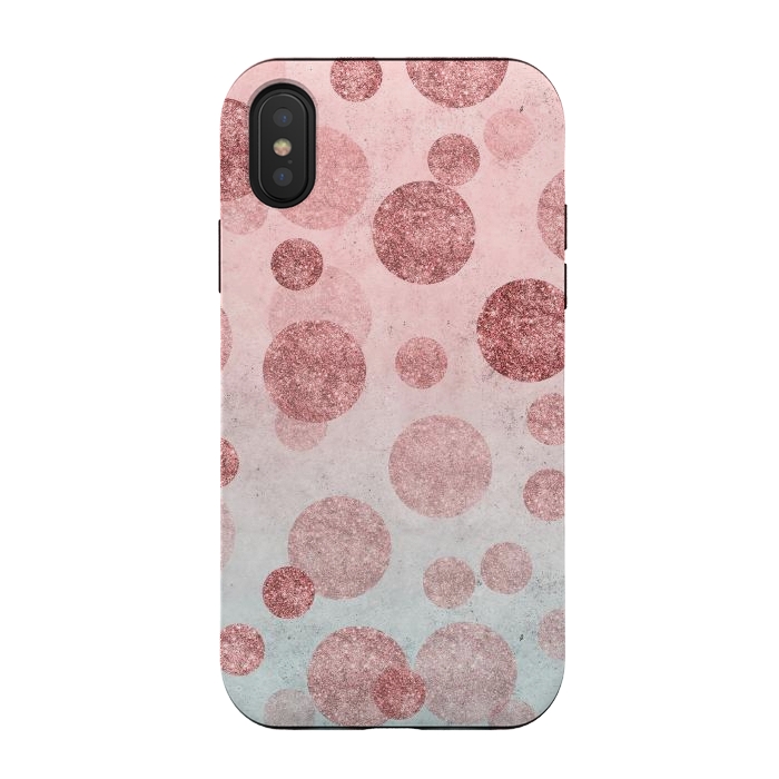 iPhone Xs / X StrongFit Rosegold Confetti Elegance by Andrea Haase