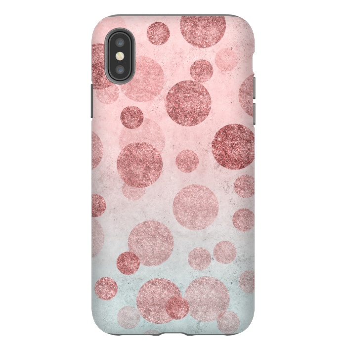 iPhone Xs Max StrongFit Rosegold Confetti Elegance by Andrea Haase