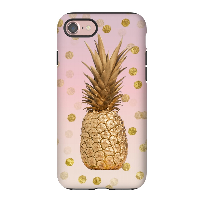 iPhone 7 StrongFit Exotic Pineapple Golden Elegance by Andrea Haase