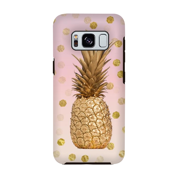 Galaxy S8 StrongFit Exotic Pineapple Golden Elegance by Andrea Haase