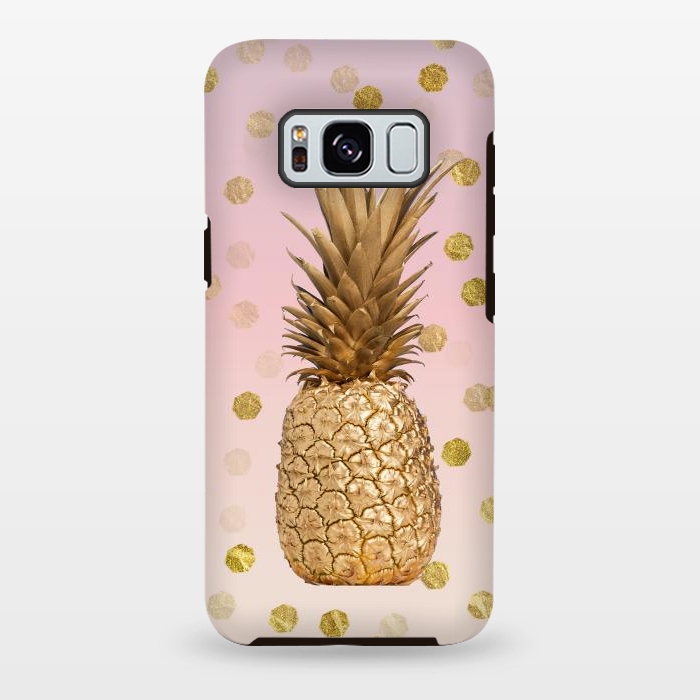 Galaxy S8 plus StrongFit Exotic Pineapple Golden Elegance by Andrea Haase