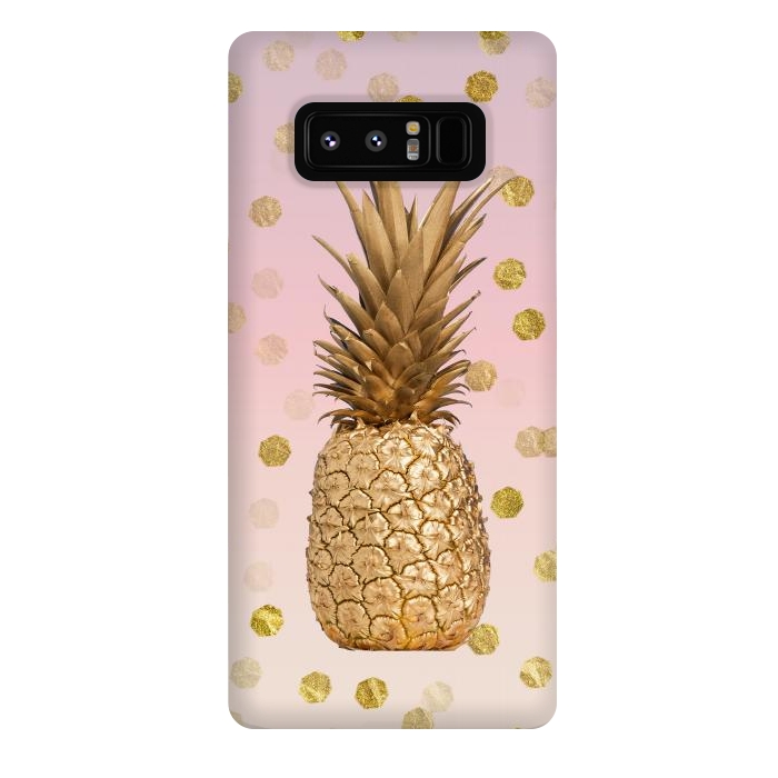 Galaxy Note 8 StrongFit Exotic Pineapple Golden Elegance by Andrea Haase