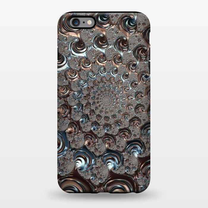 iPhone 6/6s plus StrongFit Fractal Fantasy Teal And Copper 2 by Andrea Haase