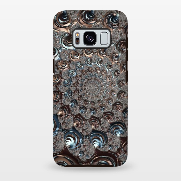 Galaxy S8 plus StrongFit Fractal Fantasy Teal And Copper 2 by Andrea Haase