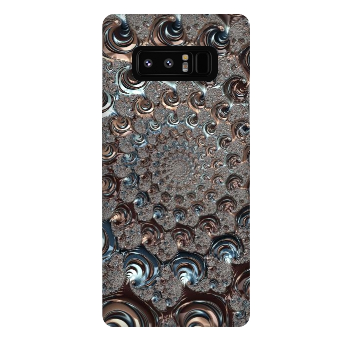 Galaxy Note 8 StrongFit Fractal Fantasy Teal And Copper 2 by Andrea Haase