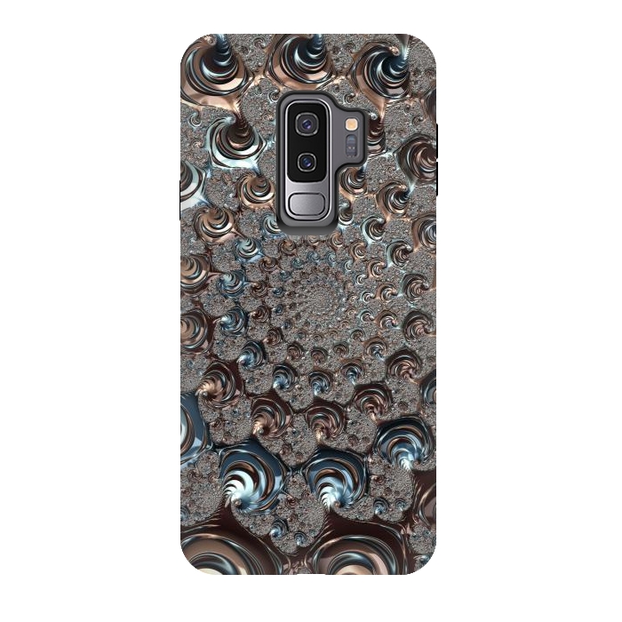 Galaxy S9 plus StrongFit Fractal Fantasy Teal And Copper 2 by Andrea Haase