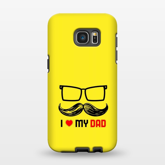 Galaxy S7 EDGE StrongFit i love my dad yellow by TMSarts