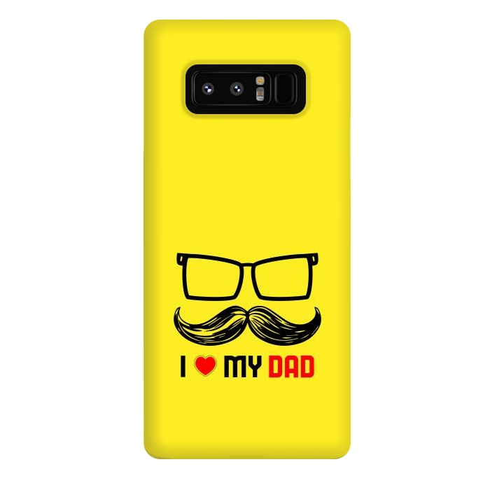 Galaxy Note 8 StrongFit i love my dad yellow by TMSarts