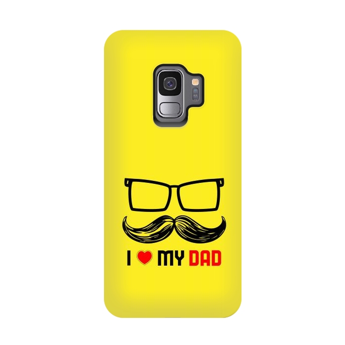 Galaxy S9 StrongFit i love my dad yellow by TMSarts