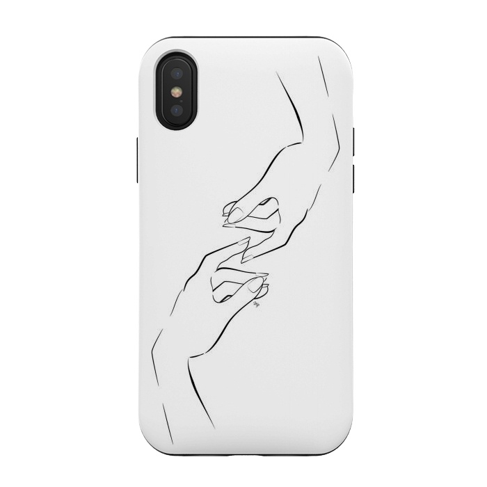 iPhone Xs / X StrongFit Hand Touch by Martina