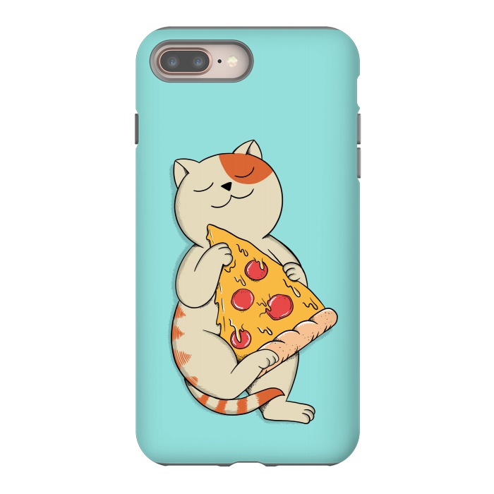 iPhone 7 plus StrongFit Cat and Pizza by Coffee Man