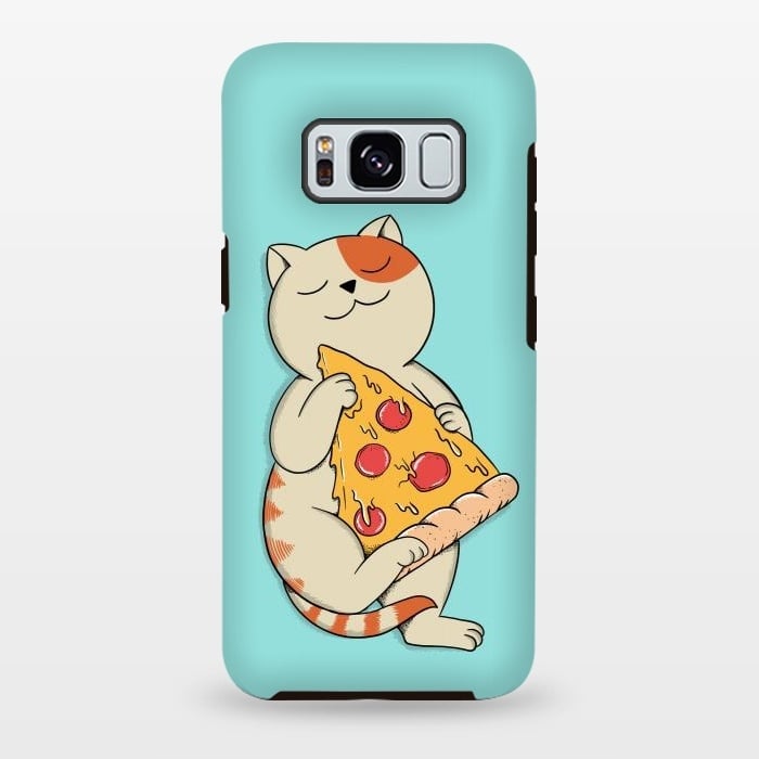 Galaxy S8 plus StrongFit Cat and Pizza by Coffee Man