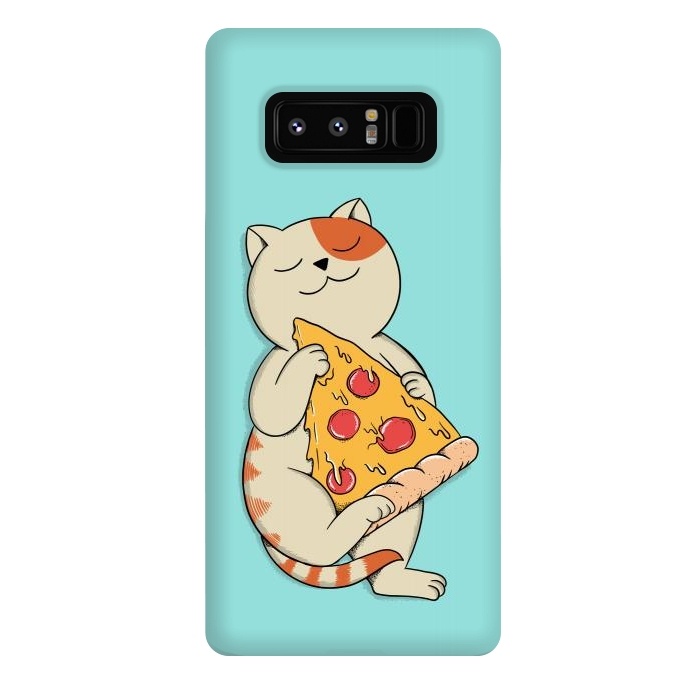Galaxy Note 8 StrongFit Cat and Pizza by Coffee Man