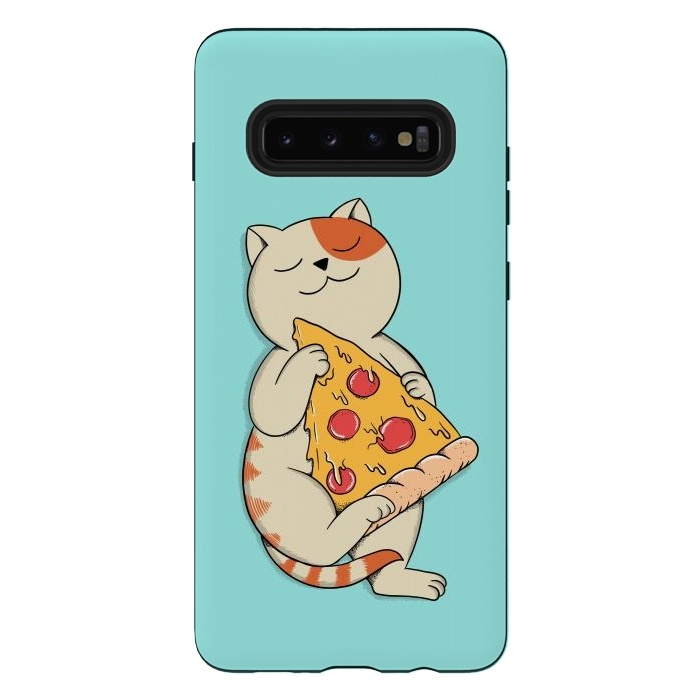 Galaxy S10 plus StrongFit Cat and Pizza by Coffee Man