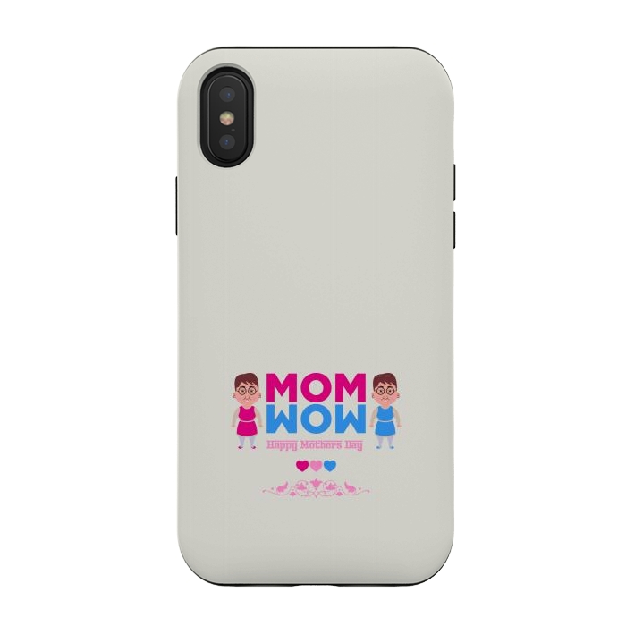 iPhone Xs / X StrongFit mom wow cartoon by TMSarts