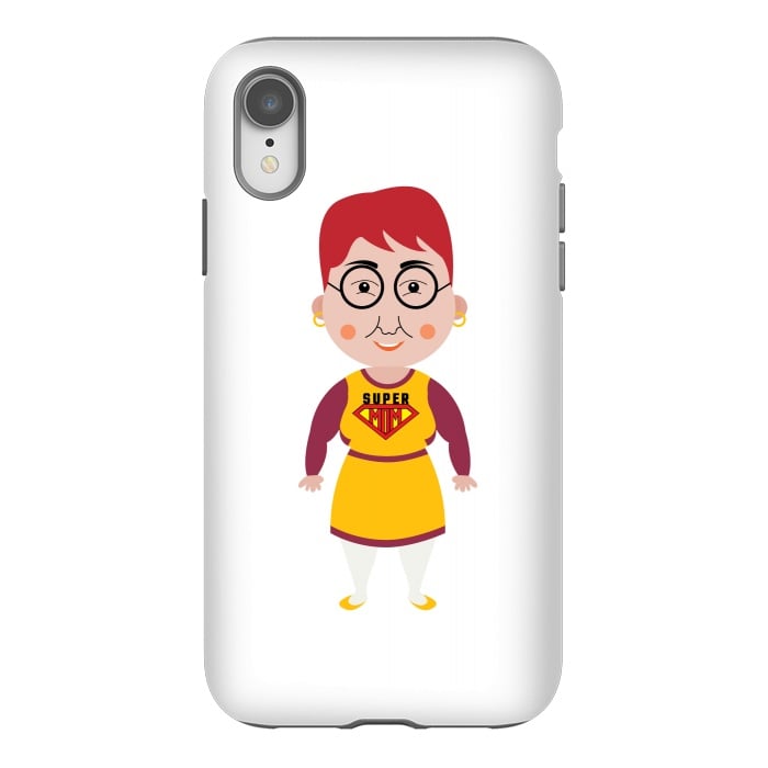 iPhone Xr StrongFit super mom cartoon by TMSarts
