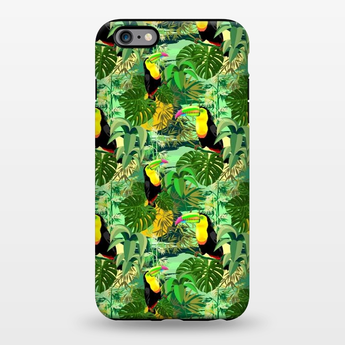 iPhone 6/6s plus StrongFit Toucan in Green Amazonia Rainforest  by BluedarkArt