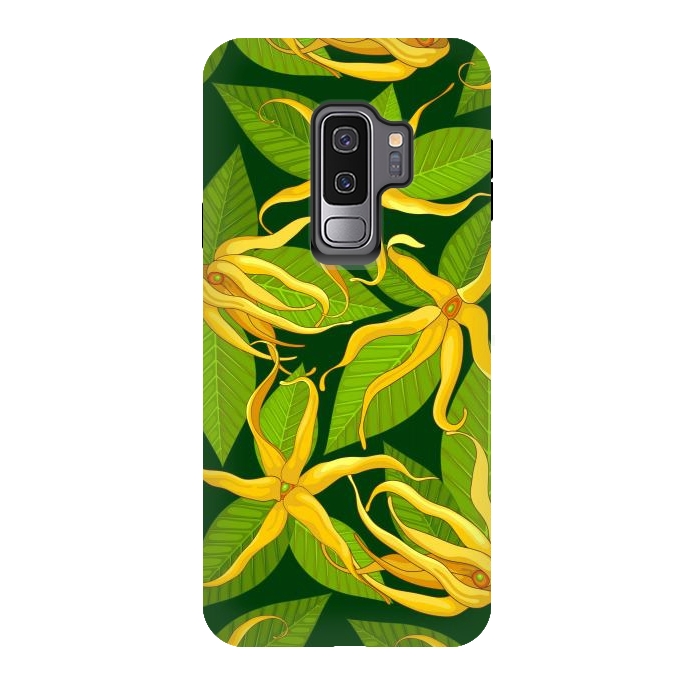 Galaxy S9 plus StrongFit Ylang Ylang Exotic Scented Flowers and Leaves by BluedarkArt