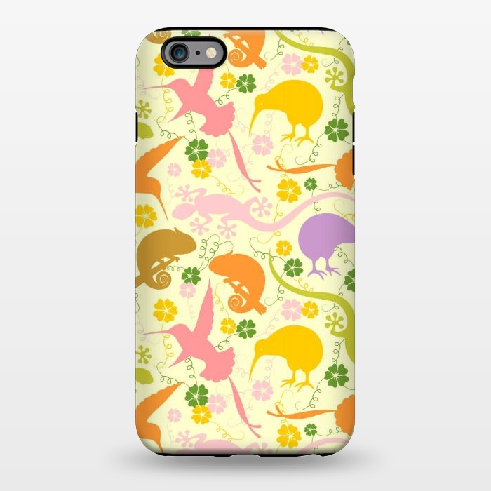 iPhone 6/6s plus StrongFit Animals Exotic Pastel Colors Shapes Pattern by BluedarkArt