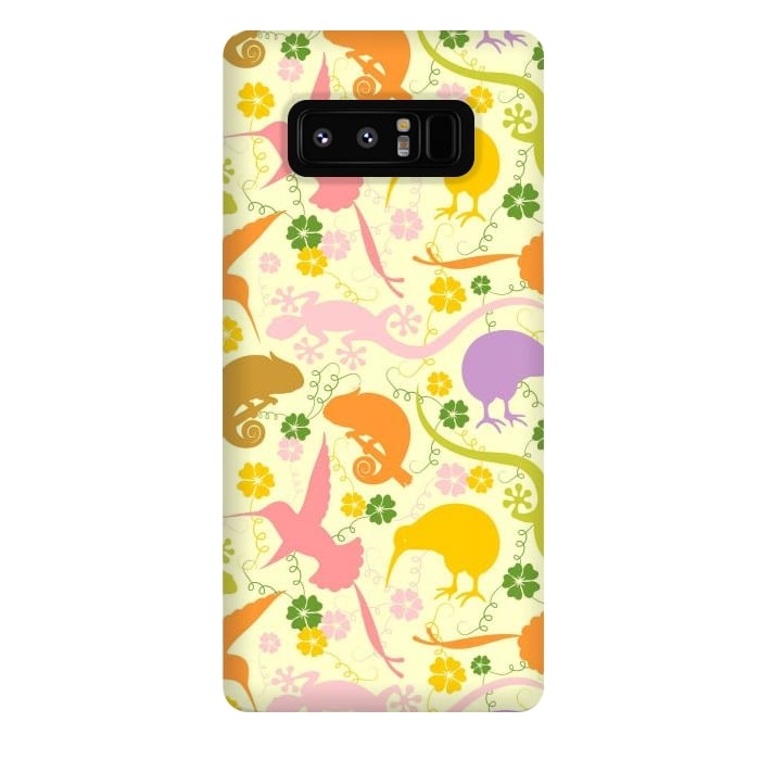 Galaxy Note 8 StrongFit Animals Exotic Pastel Colors Shapes Pattern by BluedarkArt