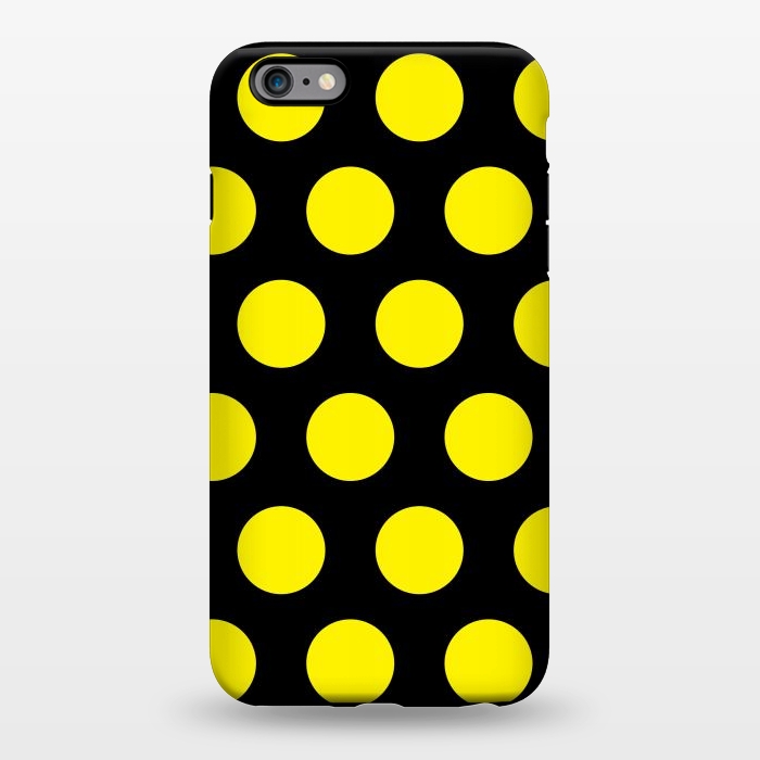 iPhone 6/6s plus StrongFit Yellow Circles on Black Background by Bledi