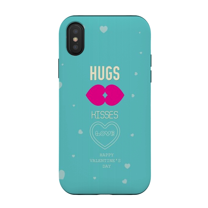 iPhone Xs / X StrongFit hug kisses by TMSarts