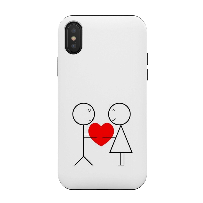 iPhone Xs / X StrongFit stick figure love by TMSarts