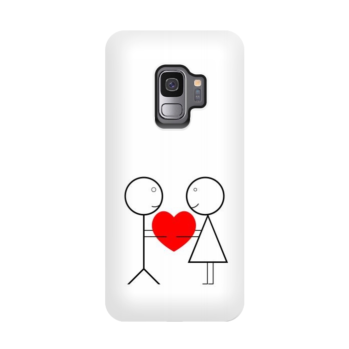 Galaxy S9 StrongFit stick figure love by TMSarts