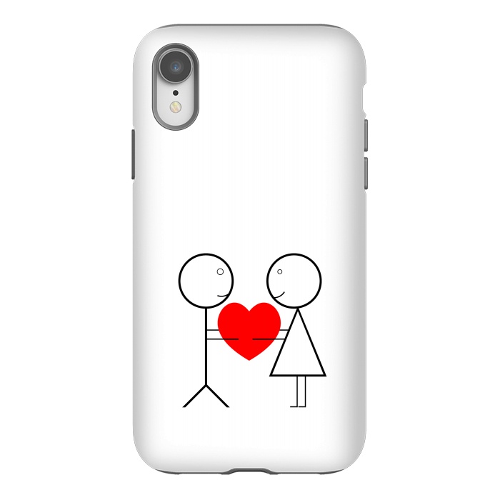 iPhone Xr StrongFit stick figure love by TMSarts