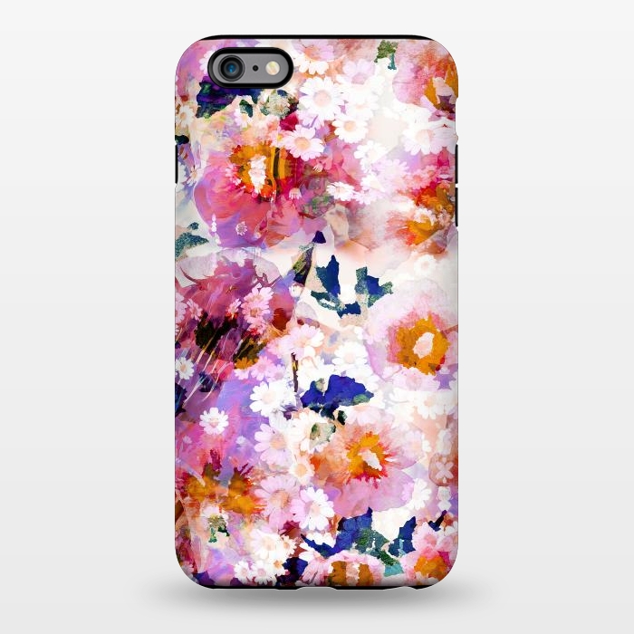iPhone 6/6s plus StrongFit Watercolor rose of sharon and daisy flowers by Oana 