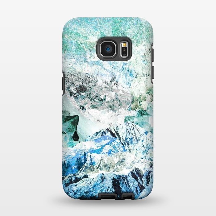 Galaxy S7 EDGE StrongFit Icy mountains and precious gemstones by Oana 