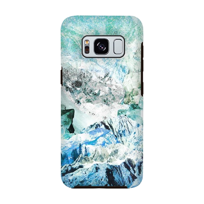 Galaxy S8 StrongFit Icy mountains and precious gemstones by Oana 