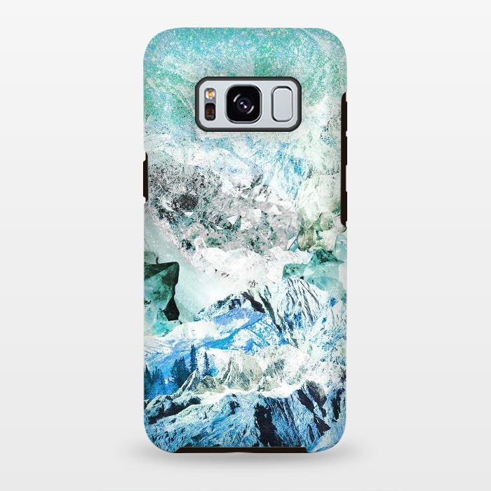 Galaxy S8 plus StrongFit Icy mountains and precious gemstones by Oana 