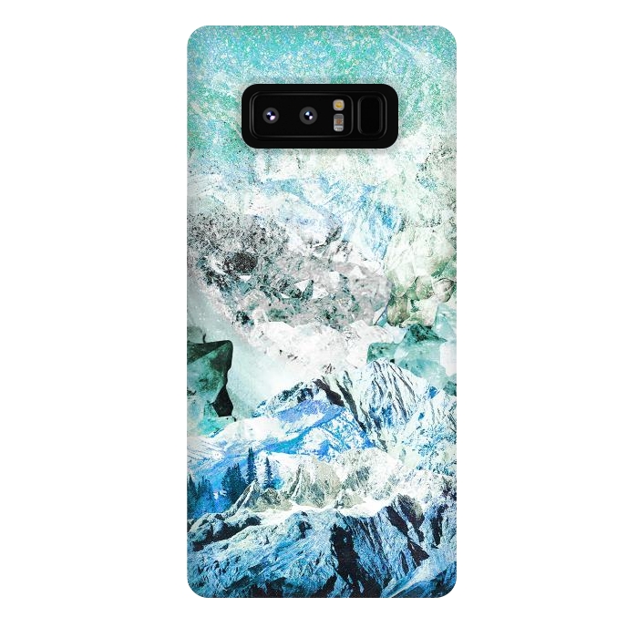 Galaxy Note 8 StrongFit Icy mountains and precious gemstones by Oana 