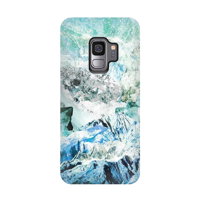 Galaxy S9 StrongFit Icy mountains and precious gemstones by Oana 