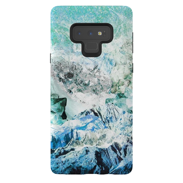 Galaxy Note 9 StrongFit Icy mountains and precious gemstones by Oana 