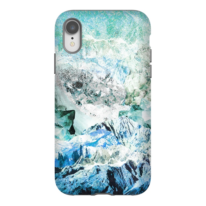 iPhone Xr StrongFit Icy mountains and precious gemstones by Oana 
