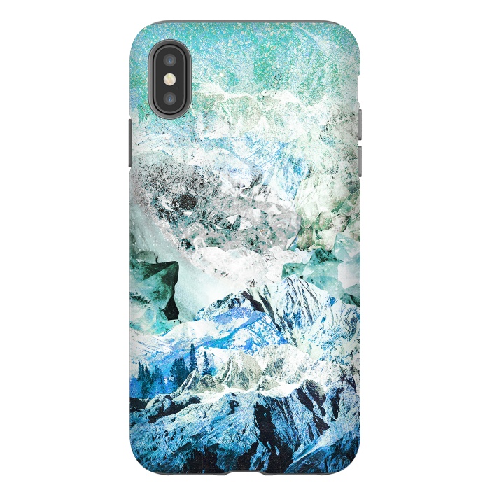 iPhone Xs Max StrongFit Icy mountains and precious gemstones by Oana 