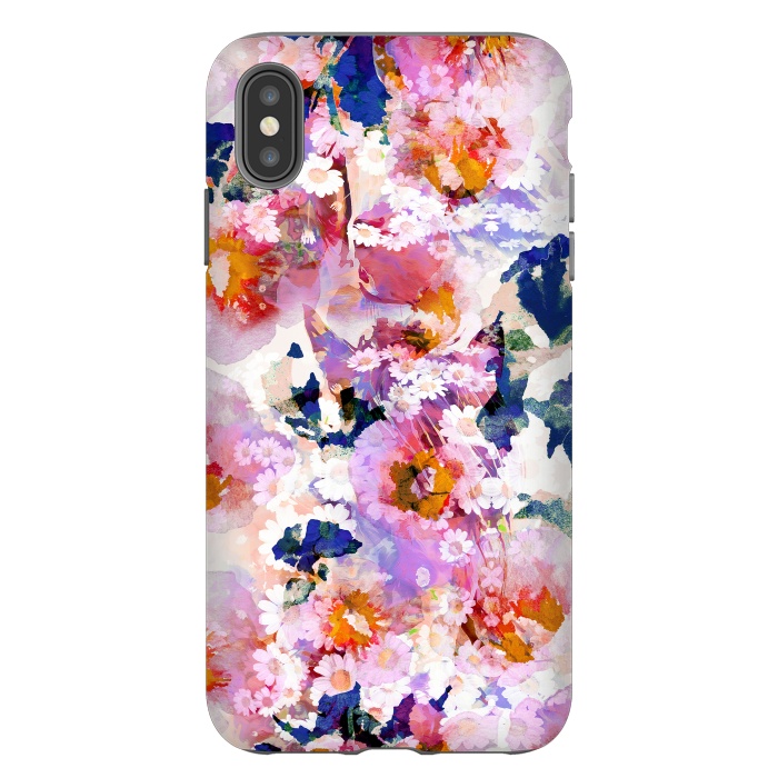 iPhone Xs Max StrongFit Watercolor painted flower meadow by Oana 